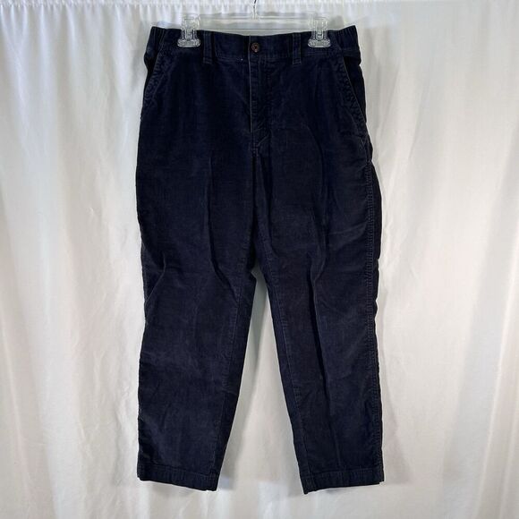L.L. Bean Other - LL Bean Corduroy Pants Men 28 Blue Drawstring Beanflex Standard Fit Cotton Blend